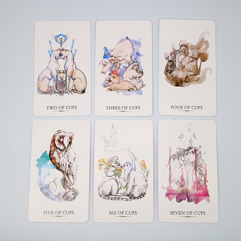 Bộ bài tarot 78 lá The Linestrider tiếng Anh toàn phần dùng cho bói toán và tiệc board game gia đình
