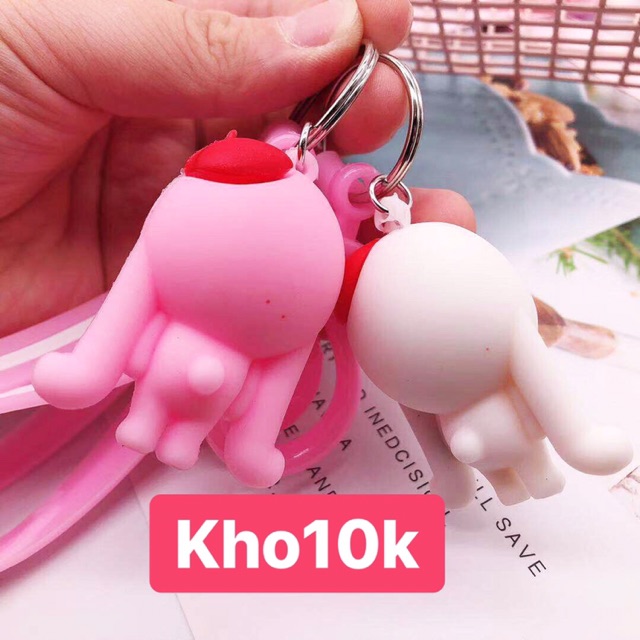 Sỉ 10 móc khoá hoạt hình sáng tạo đôi tai dài  69k