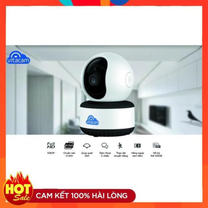 [Chính Hãng] Camera IP Wifi Vitacam C1080 2.0Mpx full HD Bám theo chuyển động - Hàng Chính Hãng bảo hành 24 tháng