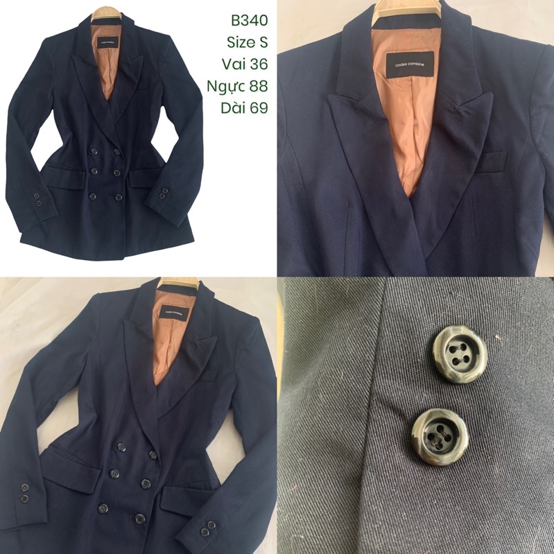 Áo khoác blazer nữ B340 2hand Hàn si tuyển ảnh thật