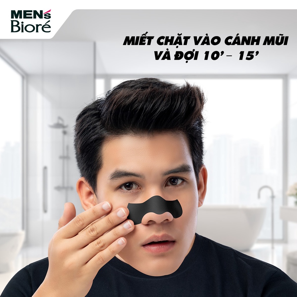 Miếng dán mũi lột mụn Biore dành cho nam đánh bay mụn tức thì sạch nhờn mát lạnh sảng khoái 88441