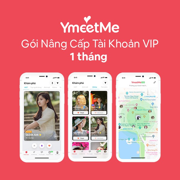 [E-Voucher] - Gói nâng cấp tài khoản 1 tháng tại YmeetMe - Ứng dụng hẹn hò nghiêm túc & hiệu quả