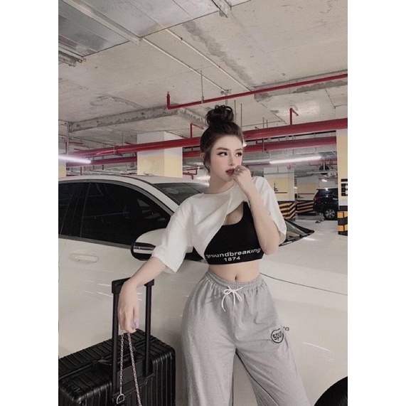 BỘ THỂ THAO BORIP XỊN ĐẸP Y HÌNH 3 món,BỘ CROPTOP