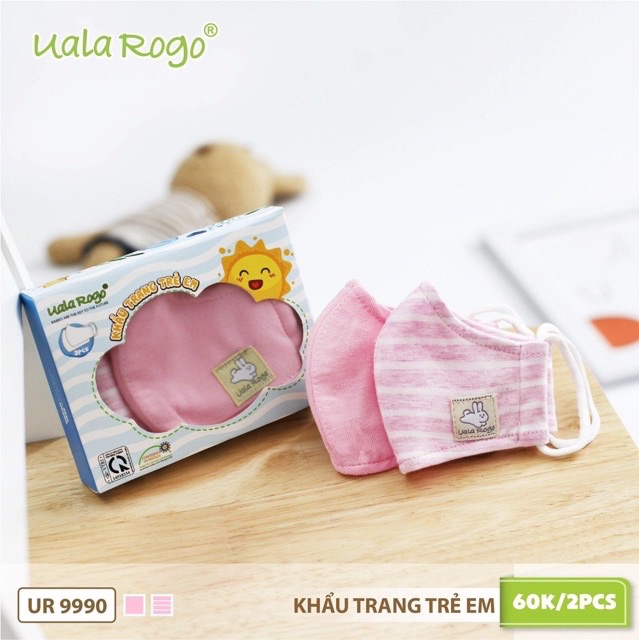 Khẩu trang UALA & ROGO sợi tre 4 lớp (2 chiếc /1 set ) | BigBuy360 - bigbuy360.vn