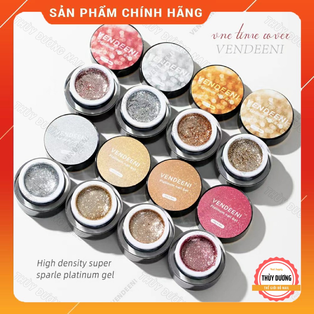 Gel nhũ Vendeeni Platinum siêu sáng, đặc, loại tốt 10g