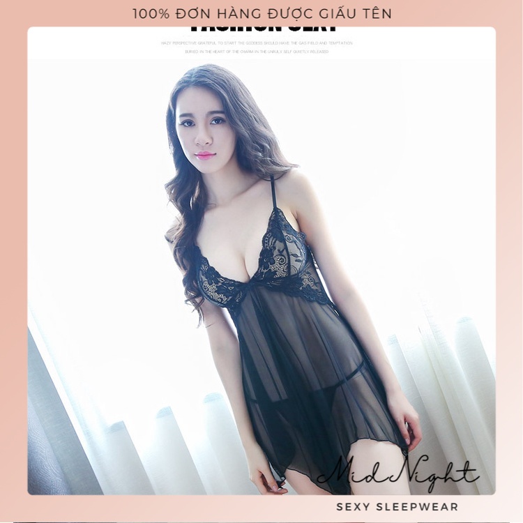 Váy Ngủ Nữ Sexy Hai Dây Chất Liệu Ren Trong Suốt - Đồ Lót Gợi Cảm Quyến Rũ Khiêu Gợi Đầy Dục Vọng Mid Night Sexy | BigBuy360 - bigbuy360.vn