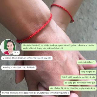Vòng chỉ đỏ bi bạc