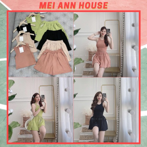 Set đồ nữ sát nách 💖NHẬP MÃ MEIAKSD GIẢM NGAY 50K💖 Bộ nữ áo ba lỗ quần đùi chất thun gân năng động trẻ trung