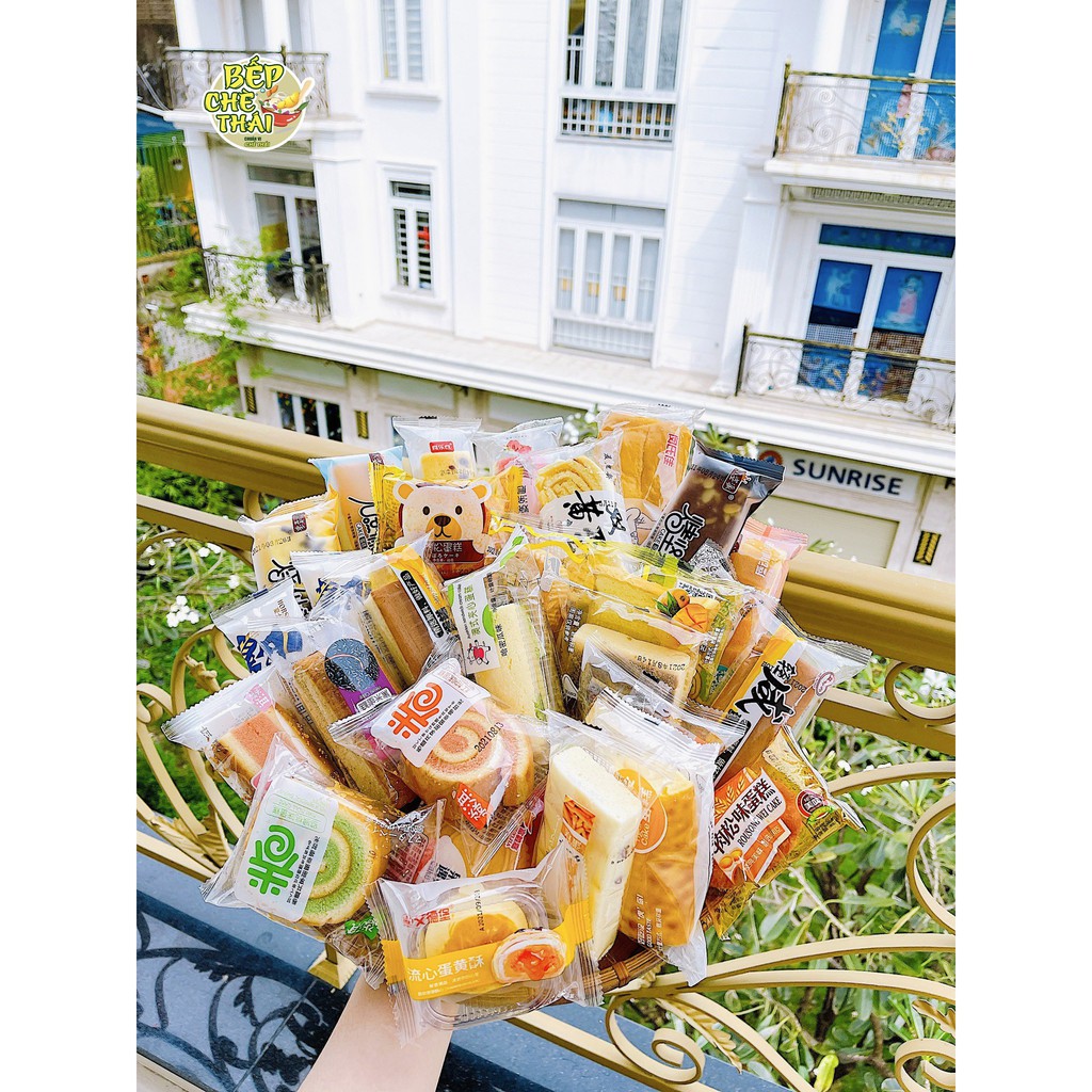 (1KG) - Bánh Đài Loan Mix Đủ Vị ❤️FREESHIP❤️ Bánh Bông Lan Ăn Vặt Đài Loan Thơm Ngon Hấp Dẫn Không Trùng Vị