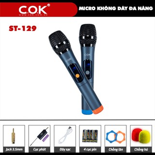 Micro không dây COK ST-129 -  Bảo hành 06 tháng - 1 đổi 1 trong vòng 7 ngày