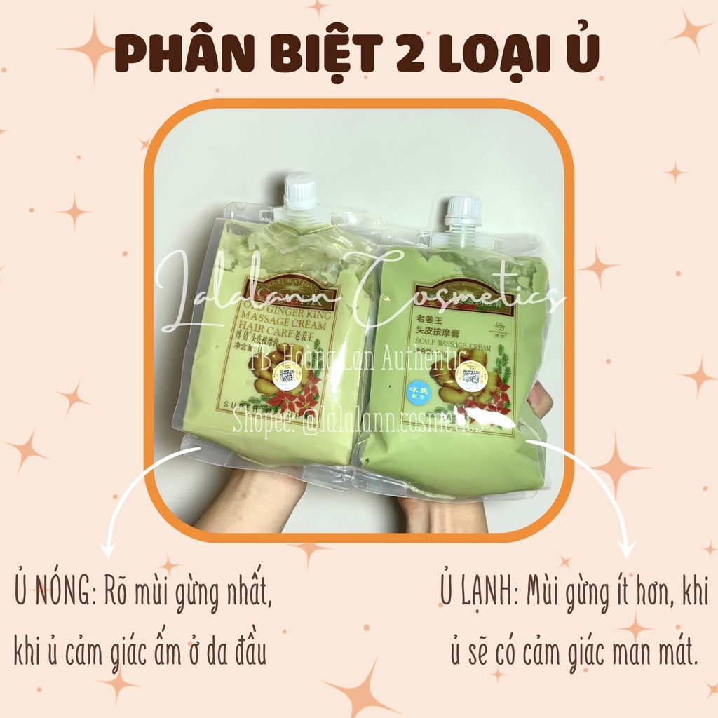 Kem ủ tóc gừng kích thích mọc tóc Massage da đầu thư giãn chuẩn Spa