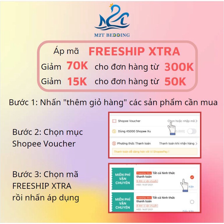 Bộ chăn ga gối Cotton poly M2T Bedding, vỏ chăn mền, drap ga giường và 2 vỏ gối - PL Bàn cờ vua đen nhỏ