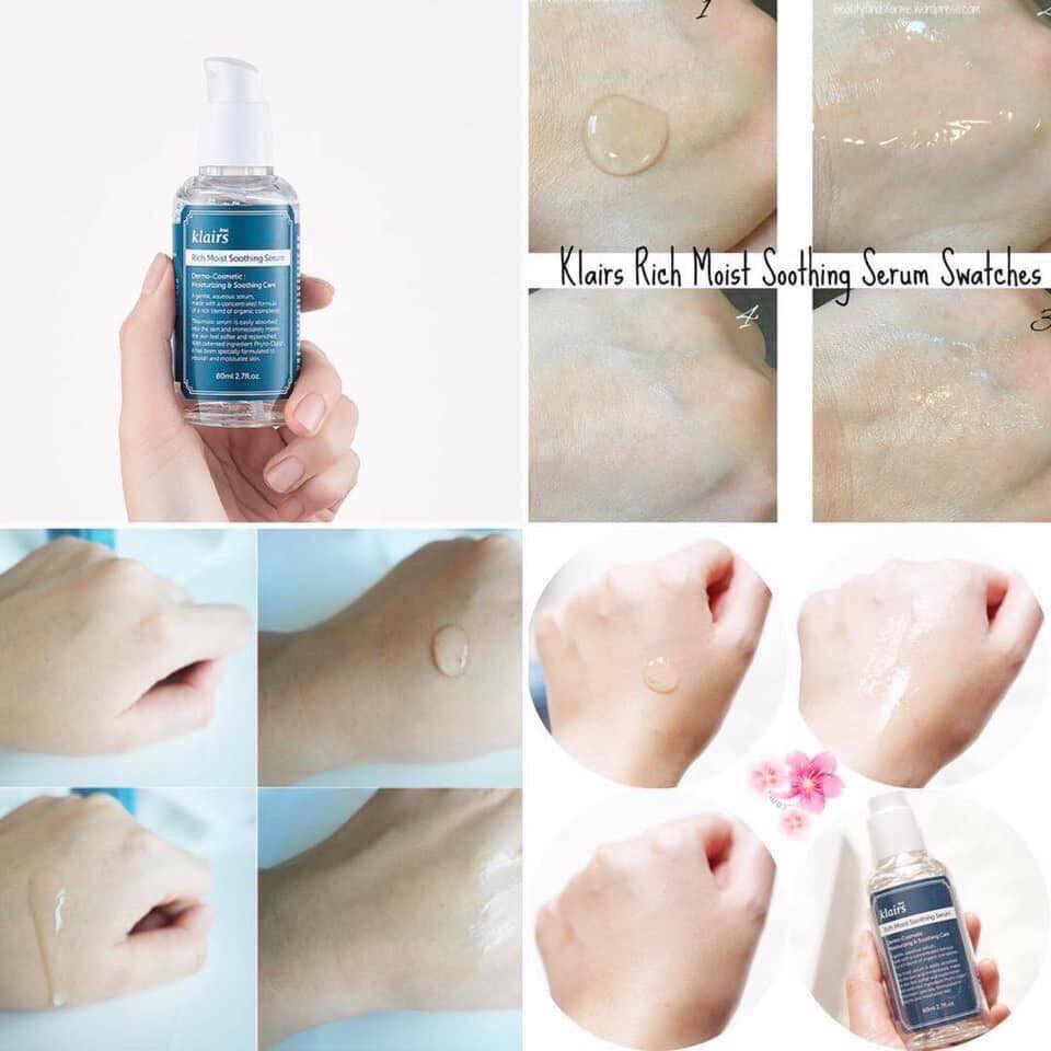 TINH CHẤT DƯỠNG ẨM  #KLAIRS 𝐑𝐈𝐂𝐇 𝐌𝐎𝐈𝐒𝐓 𝐒𝐎𝐎𝐓𝐇𝐈𝐍𝐆 𝐒𝐄𝐑𝐔𝐌 (chính hãng, nhãn phụ cty nhập khẩu)