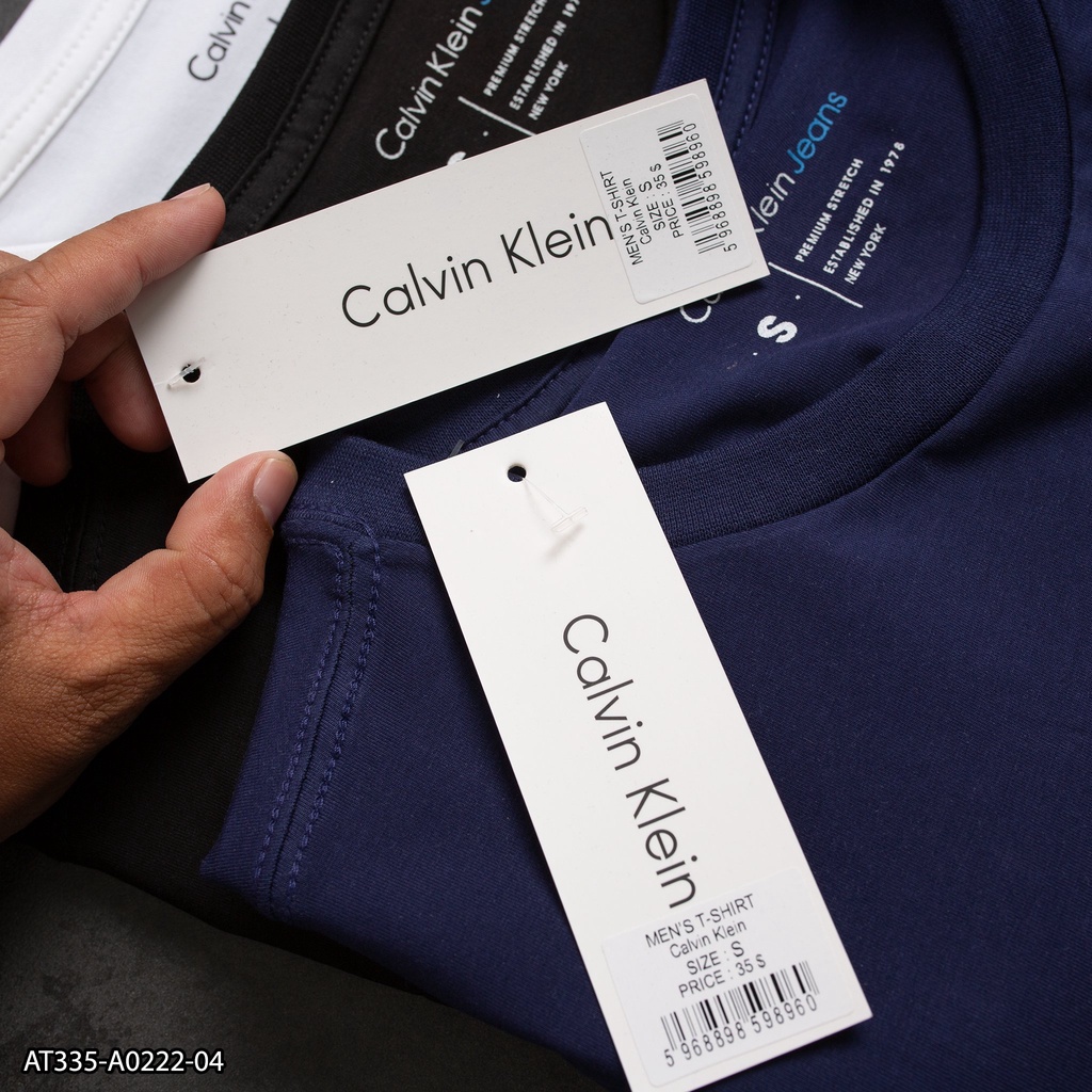 Áo thun nam Calvin Klein 100% Cotton AT335 - in hoạ tiết dạng khối