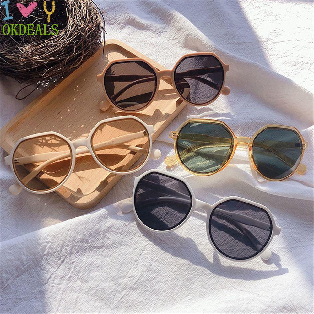 Kính râm gọng tròn chống tia UV400 phong cách retro sang trọng thời trang cho nam và nữ nhiều màu tùy chọn