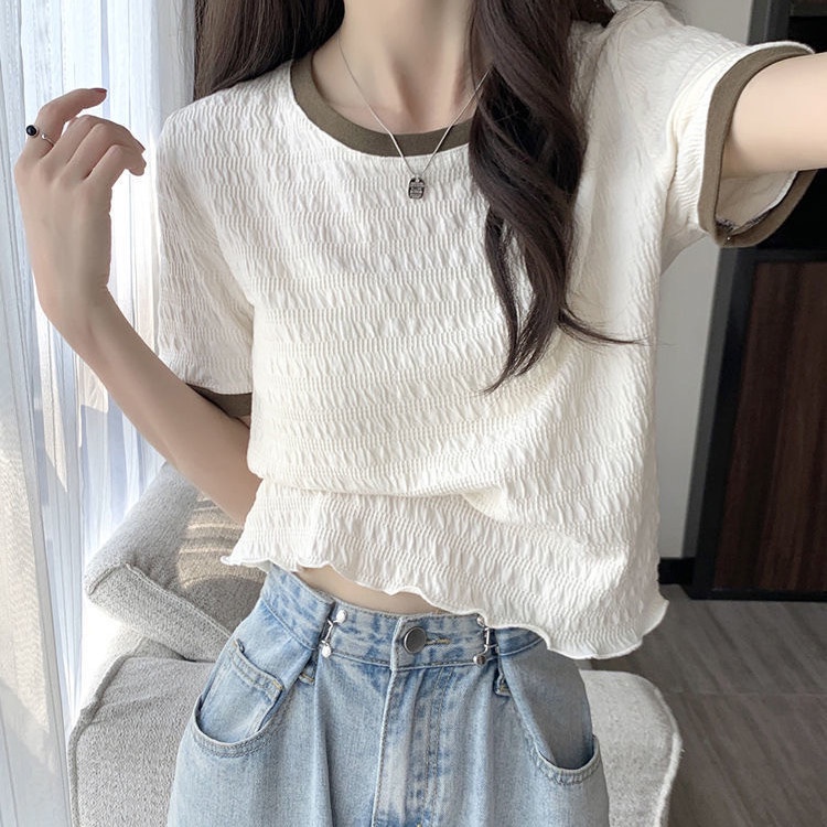 Áo chiffon Tay Ngắn Dáng Ôm Thời Trang Cho Nữ WT-TX-454