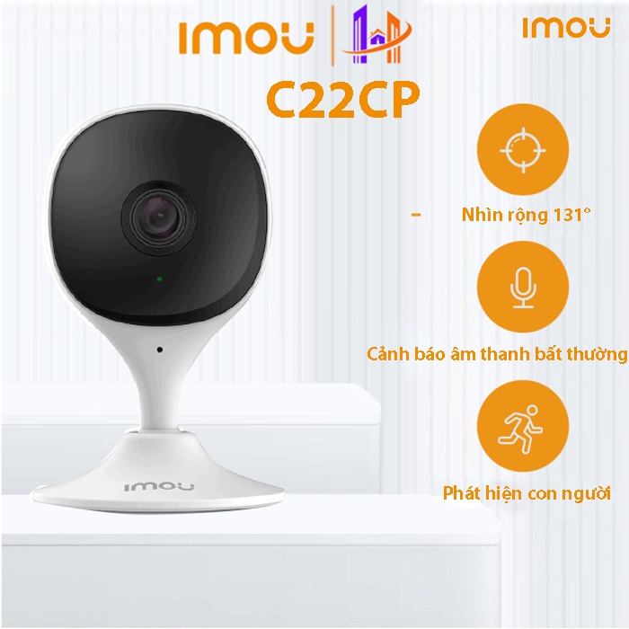 Camera Wifi IMOU C22CP góc rộng, đàm thoại hai chiều, phát hiện chuyển động |1080P | Giám Sát Trong Nhà