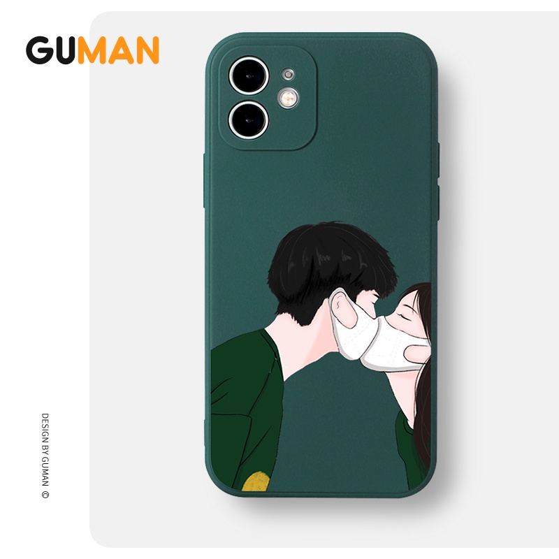 Ốp lưng GUMAN mềm nam nữ cặp đôi dễ thương đẹp cho iPhone 14 13 12 11 Pro Max SE 2020 X XR XS 8 7 ip 6S 6 Plus kute XYB438