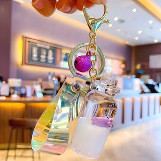 Móc khoá bình sữa nước, heo con trong bình sữa