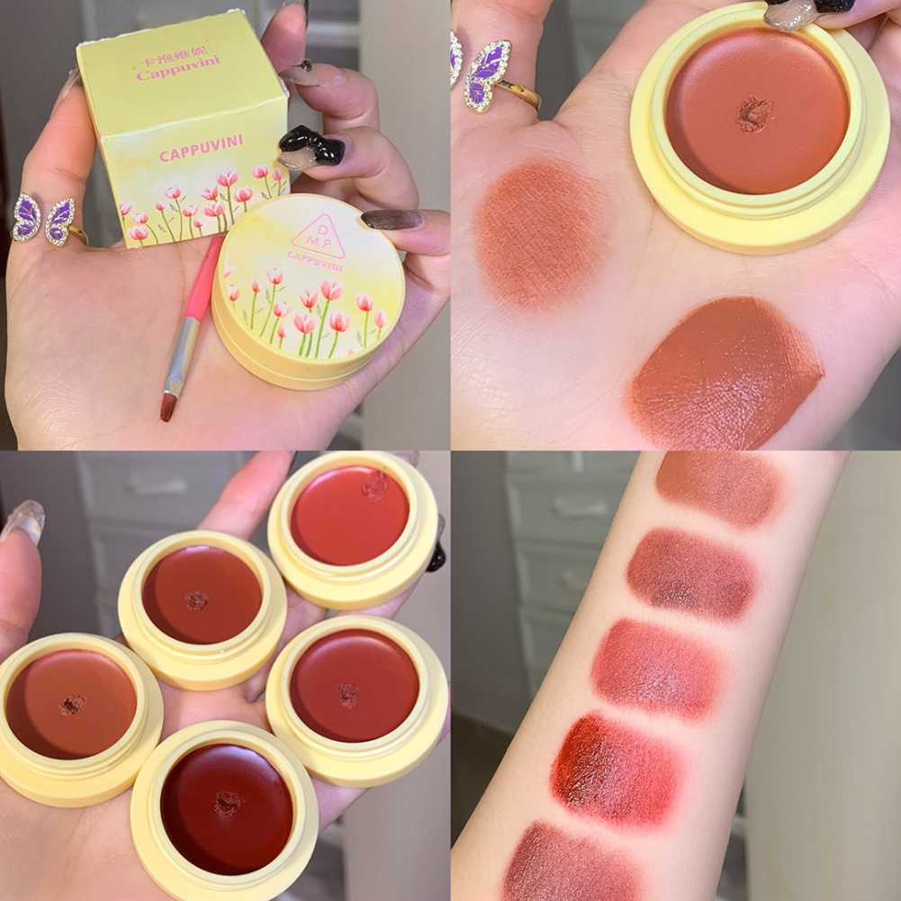 Son dưỡng môi có màu trang điểm Gella's Pot Lip nhiều màu sắc tùy chọn dạng hũ tiện dụng