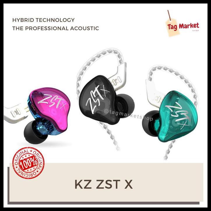 Tai Nghe Nhét Tai Kz Zstx Zst X Hybrid 1ba + 1dd Hifi Bass Mạnh Mẽ Cca Blon - Green Audio045