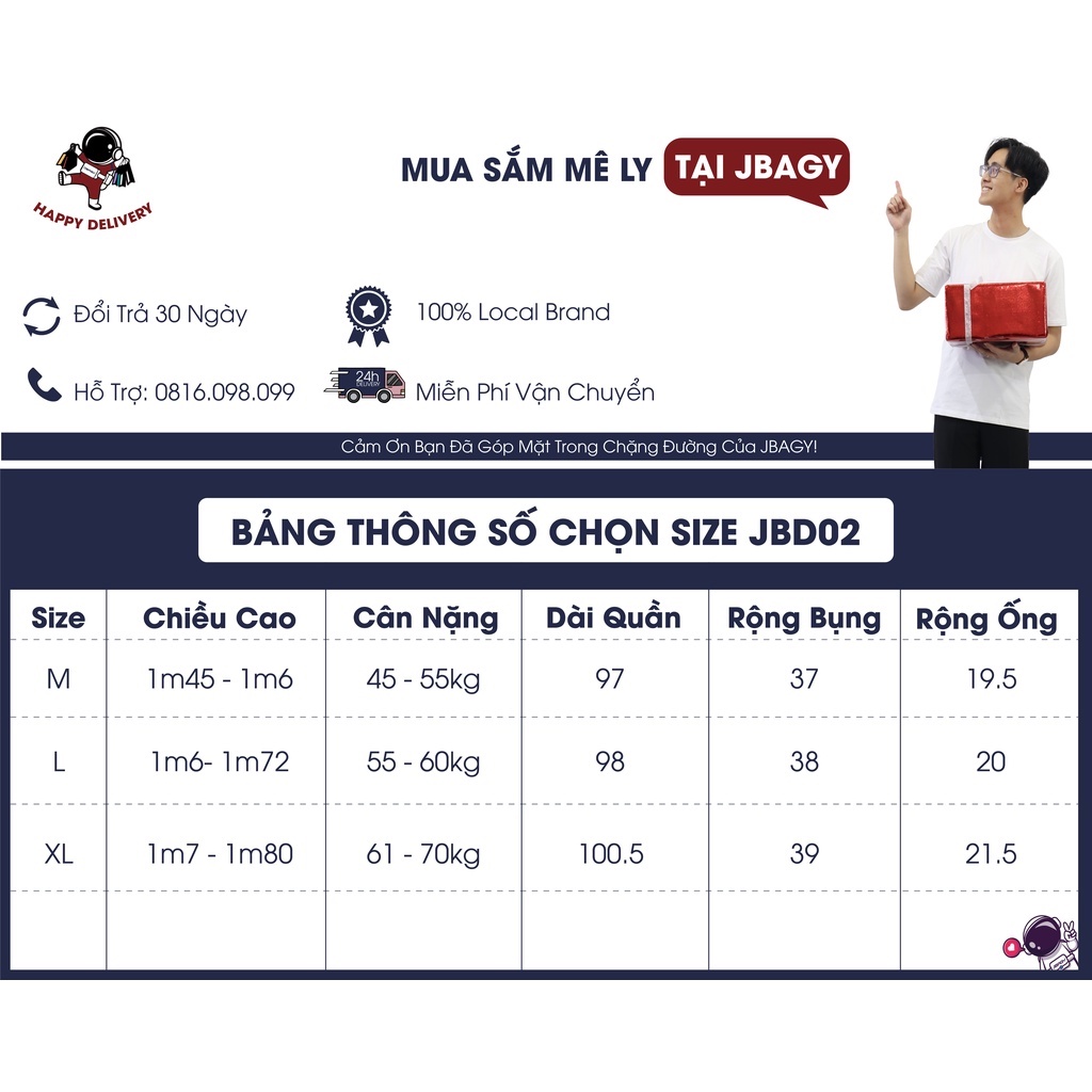 Quần baggy nhung tăm ống suông Hàn quốc thương hiệu JBAGY - JBD02