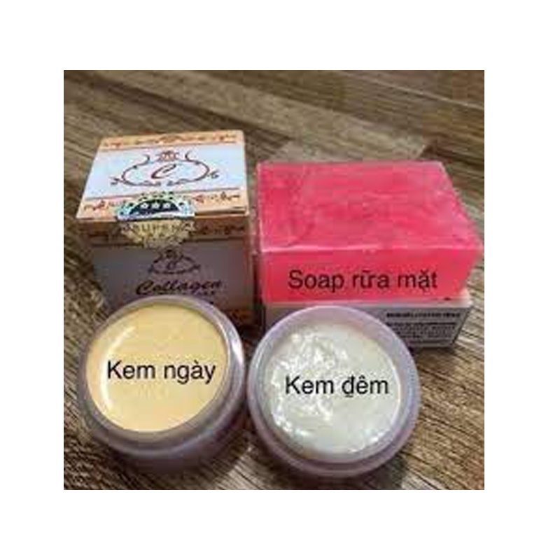 Combo serum và Bộ kem colagen Plus Vit e 701