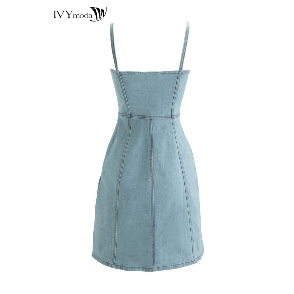 Đầm Jeans 2 dây dáng ôm IVY moda MS 40B8010