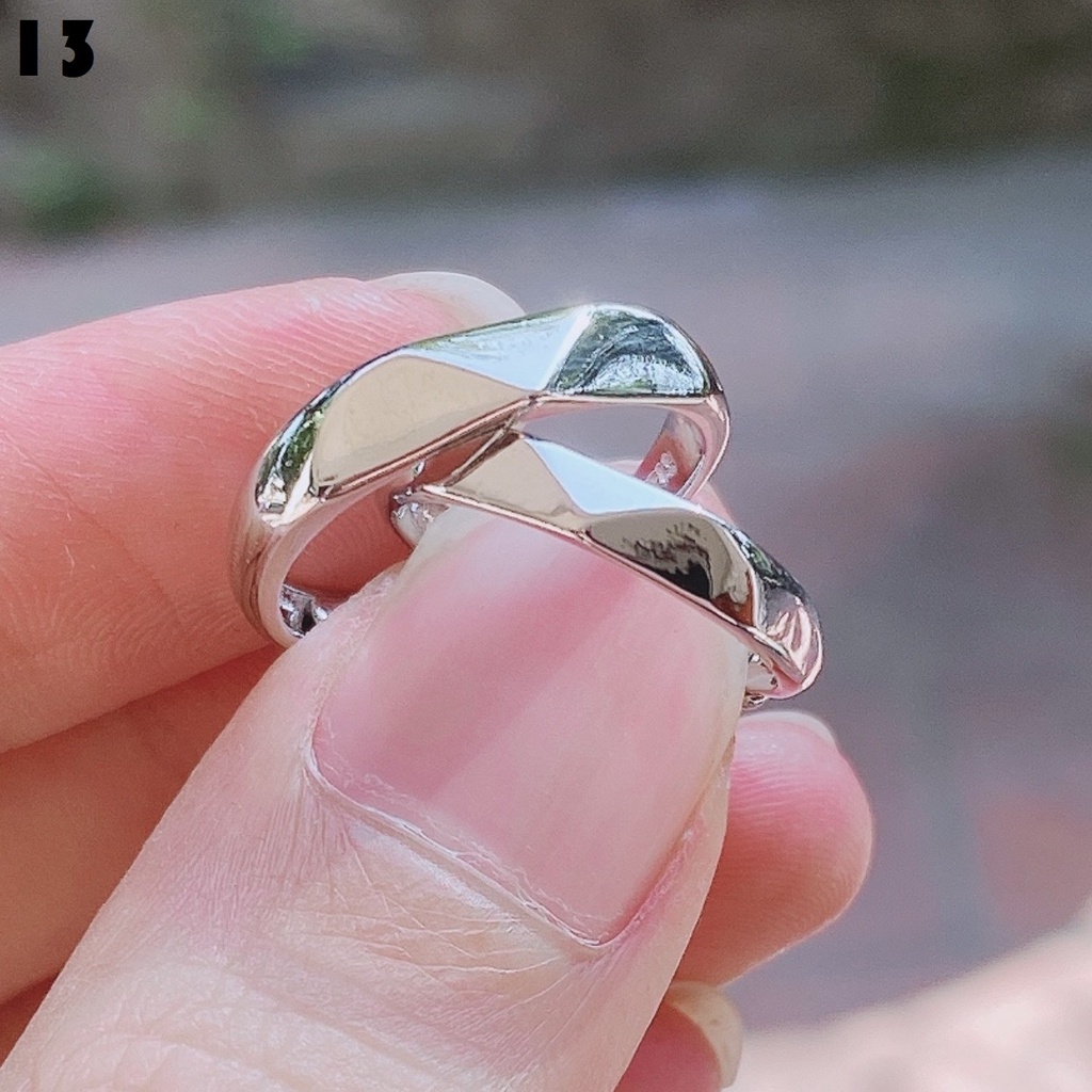 Nhẫn cặp đôi nam nữ MIOCO NB13, nhẫn đôi thiết kế hở dễ dàng điều chỉnh kích cỡ, nhẫn nam nữ tình yêu mẫu mới