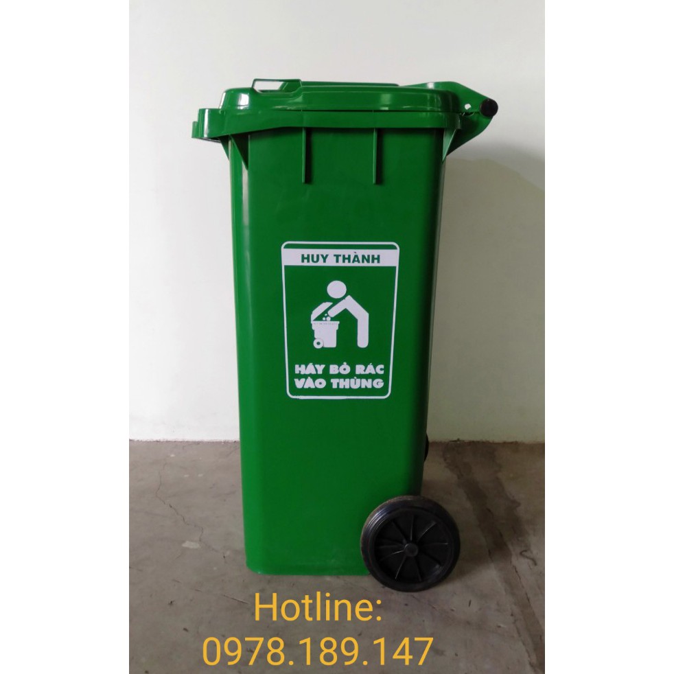 THÙNG RÁC NHỰA HDPE 120L - THÙNG RÁC CÔNG CỘNG 120 LÍT - 0978189147