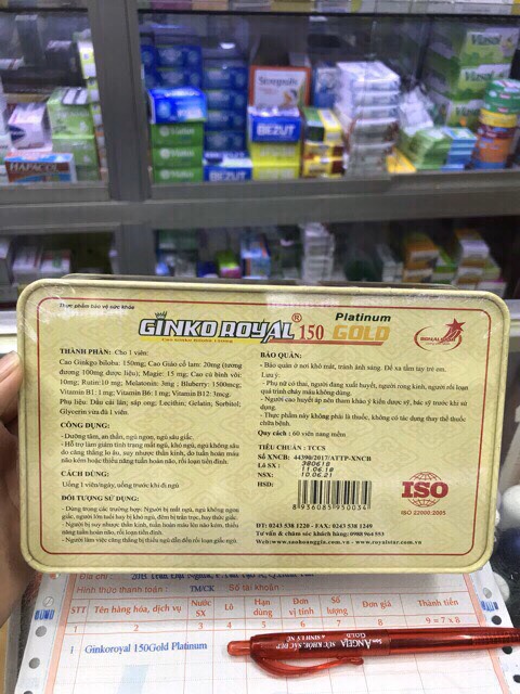 Ginko royal 150 gold-tăng cường lưu thông máu và dưỡng chất cho não