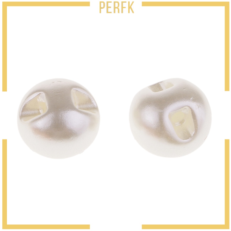 Set 50 Nút Ngọc Trai Màu Trắng 10mm Dùng Để Trang Trí Váy Cưới DIY