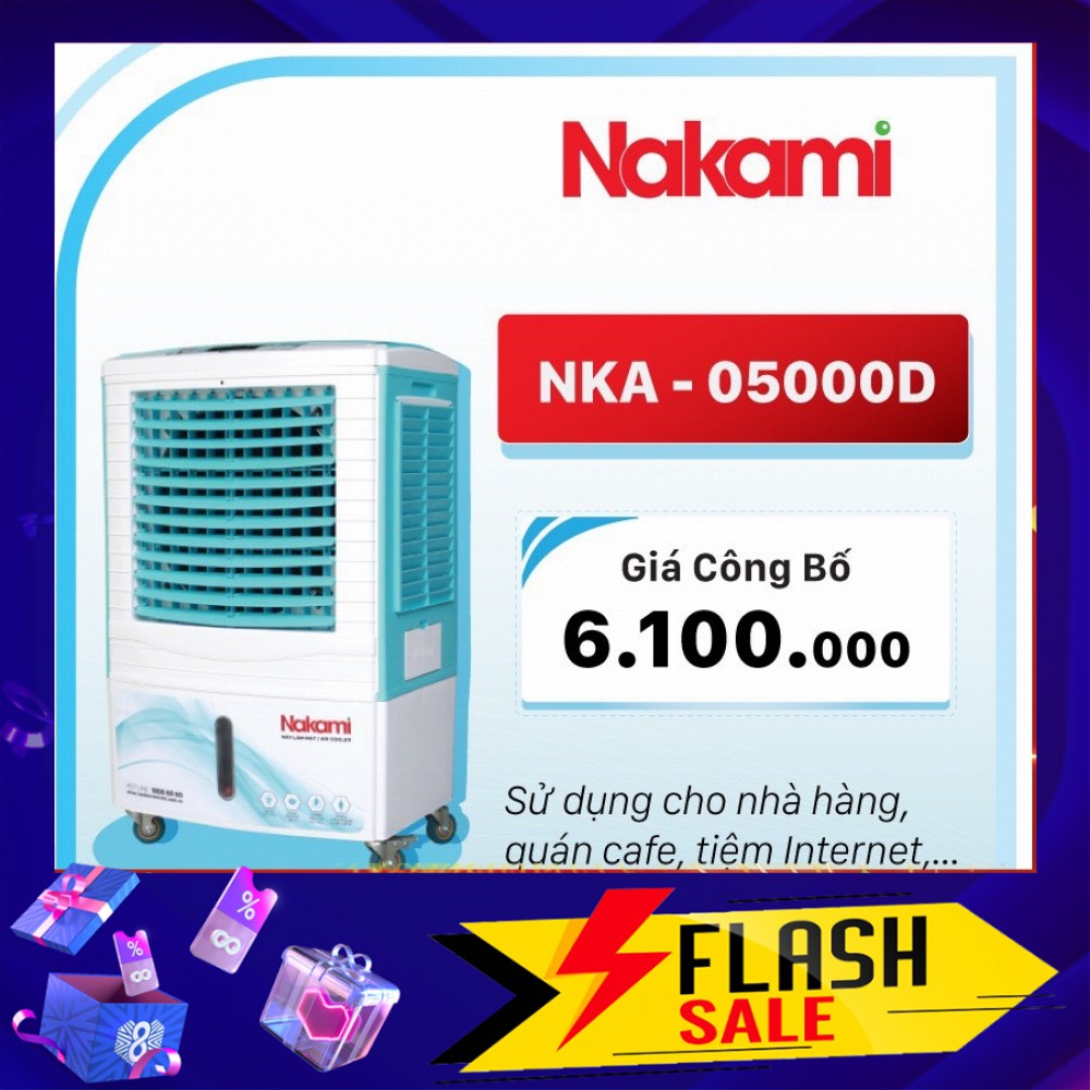 Quạt điều hòa, hơi nước, làm mát không khí NAKAMI NKA-05000D ( Có remote hẹn giờ )