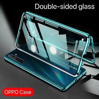 Kính trước sau ốp OPPO Reno 5 4F Reno4 Reno4Peo Reno3 Reno2F Reno2 khung kim loại cứng từ tính ốp oppo Reno 4 Pro