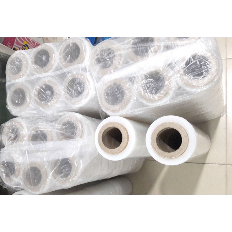 màng co màng pe màng chit màng nylon bọc hàng hoá quấn pallet khổ 50cm 3kg 300m