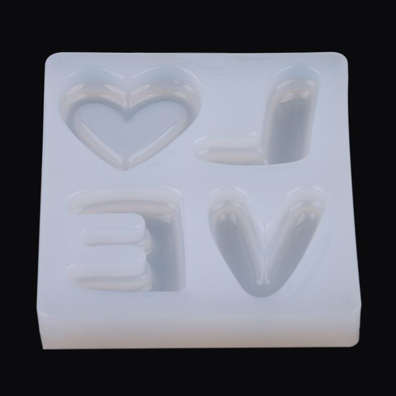 Khuôn Silicone Nhấn Bánh &amp; Socola Hình Chữ Love 3D