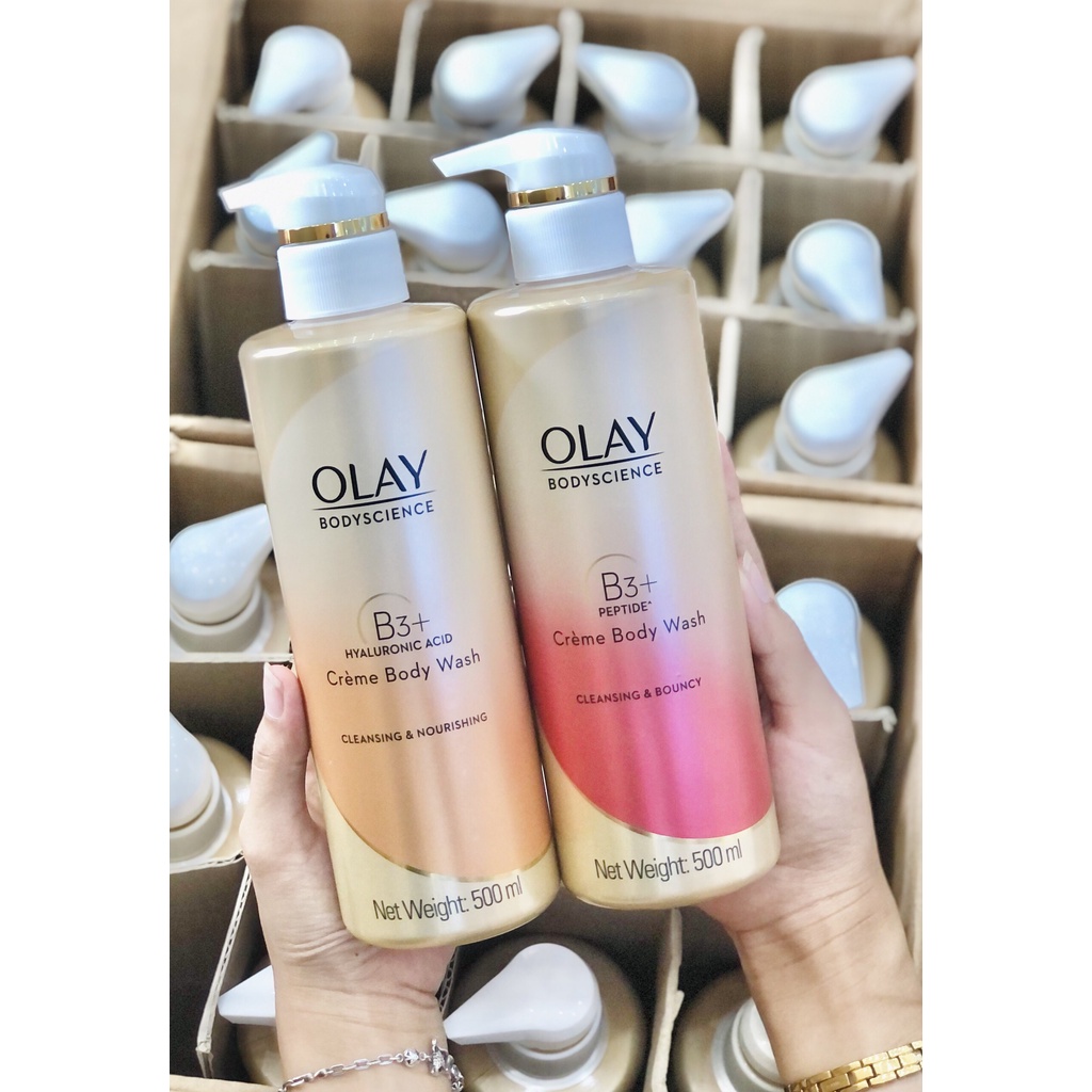 Sữa tắm Olay trắng da, cấp nước, chống lão hóa 500ml