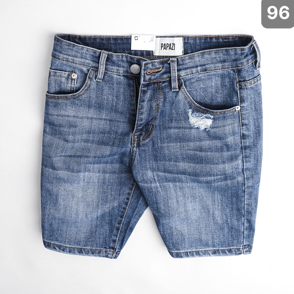 Quần jean rách màu xanh, Quần bò, Quần short nam, thiết kế đơn giản, chât co giãn, vải mền mịn, thích hợp cho dạo PAPAZI