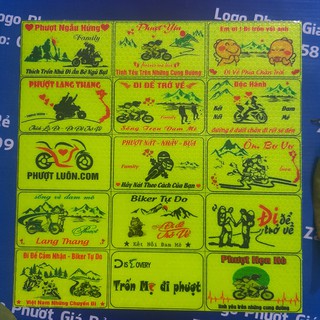 siêu combo 15 logo tem phượt phản quang