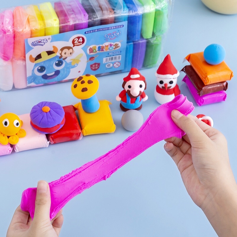Đất nặn đất sét tự khô thành xốp nhiều màu Softclay đồ chơi an toàn cho bé CAMI KIDS