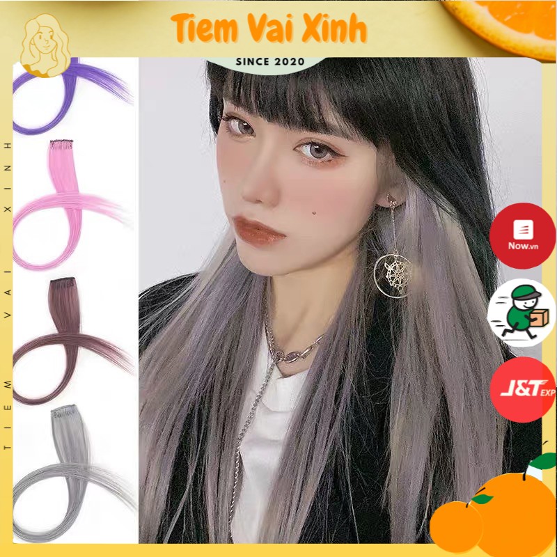 Tóc Giả Highlight 🍊[FREESHIP]🍊Tóc Giả Highlight Hàn Quốc - [Tiệm Vải Xinh]