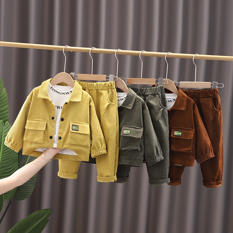 Set Quần Áo Thu Đông Khoác Nhung Tăm Cho Bé Trai Từ 1-4 Tuổi MINTSCLOSET Mint's Closet - TD4001