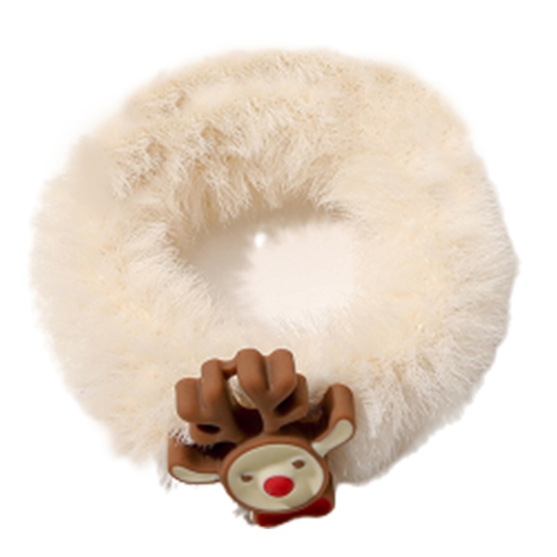 Dây Cột Tóc Đuôi Ngựa Hình Ông Già Noel Bằng Lông Nhung Dễ Thương Xinh Xắn