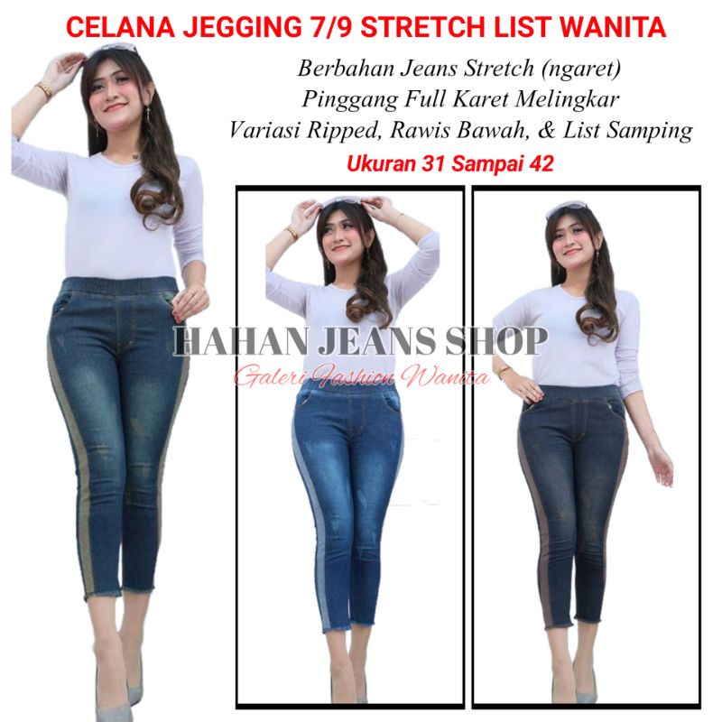 Quần Jean Jegging Eo Cao Co Giãn 7 / 9 Dành Cho Nữ Tuổi Teen Và Người Lớn | Quần Tất Nữ Lepis 7per9