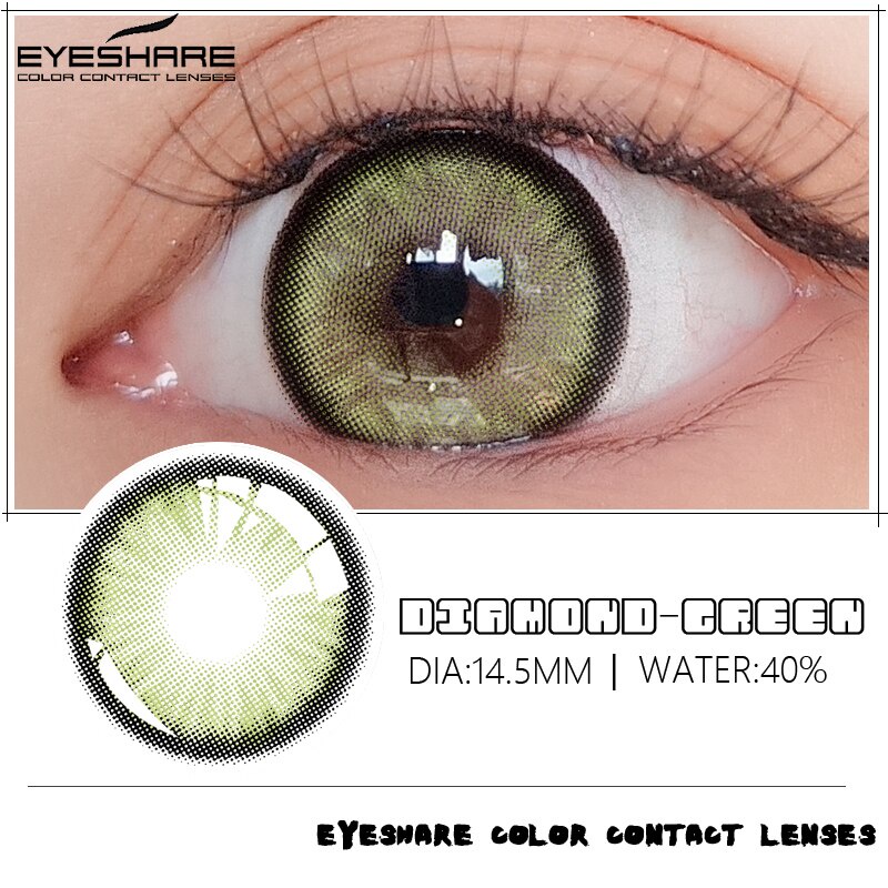 EYESHARE Set 2 kính áp tròng trang điểm mềm mại 14.5mm