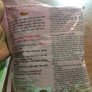 Men vi sinh hoạt tính ủ thức ăn