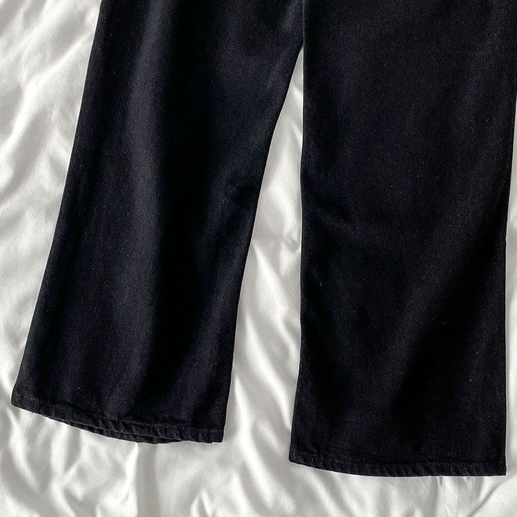 Quần Jean Ống Rộng Lưng Cao Thời Trang Hàn Quốc 2022 Dành Cho Nữ