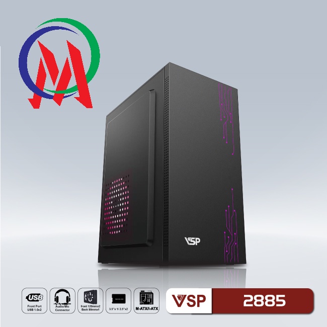 Vỏ Case máy tính văn phòng VSP home and office 2884 / 2885 / 2886