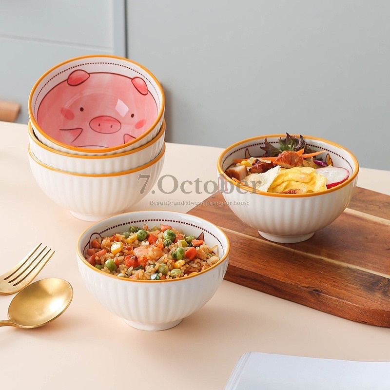 Bát gia đình,ăn cơm hình động vật siêu ngộ nghĩnh và đáng yêu dặm cho bé🐣🐷