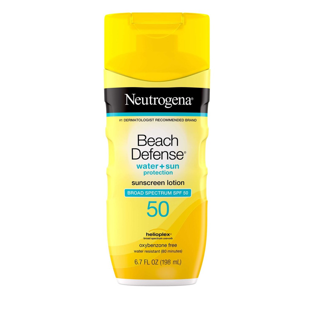 Kem Chống Nắng Đi Biển Neutrogena Beach Defense Water + Sun Protection Sunscreen Lotion SPF 70/50 (198ml) - Hàng Mỹ